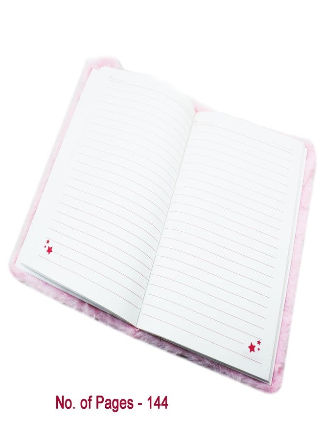 Asera 1 Pc Fur Plush Diary for Kids (21 * 15 cms) / Birthday Return Gifts for Kids, 144 Ruled Pages (Rabbit) - Image 4